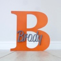 Personalised Wooden Letters - Orange
