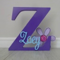 Personalised Wooden Letters - Bright Purple