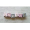 Wooden Blocks - Dusty pinks and greys