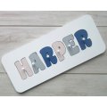 Personalised Name Puzzle - Nude, grey navy