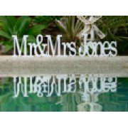Mr and Mrs Surname 18cm - Font 2