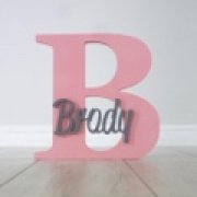 Personalised Wooden Letters - Pink