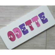 Personalised Name Puzzle - Lolly, Hot Pink and Purple