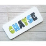 Personalised Name Puzzle - Lime, blue, charcoal