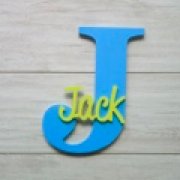 Personalised Wooden Letters - Blue