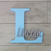 Personalised Wooden Letters - Sky Blue