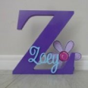 Personalised Wooden Letters - Purple
